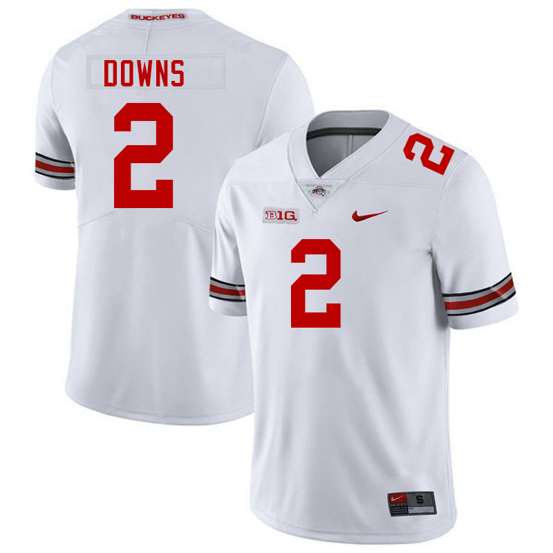 Ohio State Buckeyes Caleb Downs Men's's #2 Authentic White College Football Jersey 2404EATK7